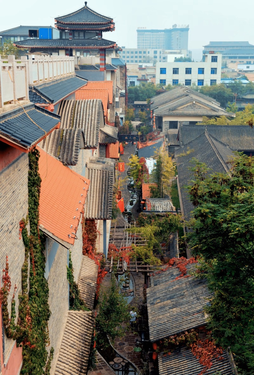 夜色朦胧场景永乐坊文庙街
