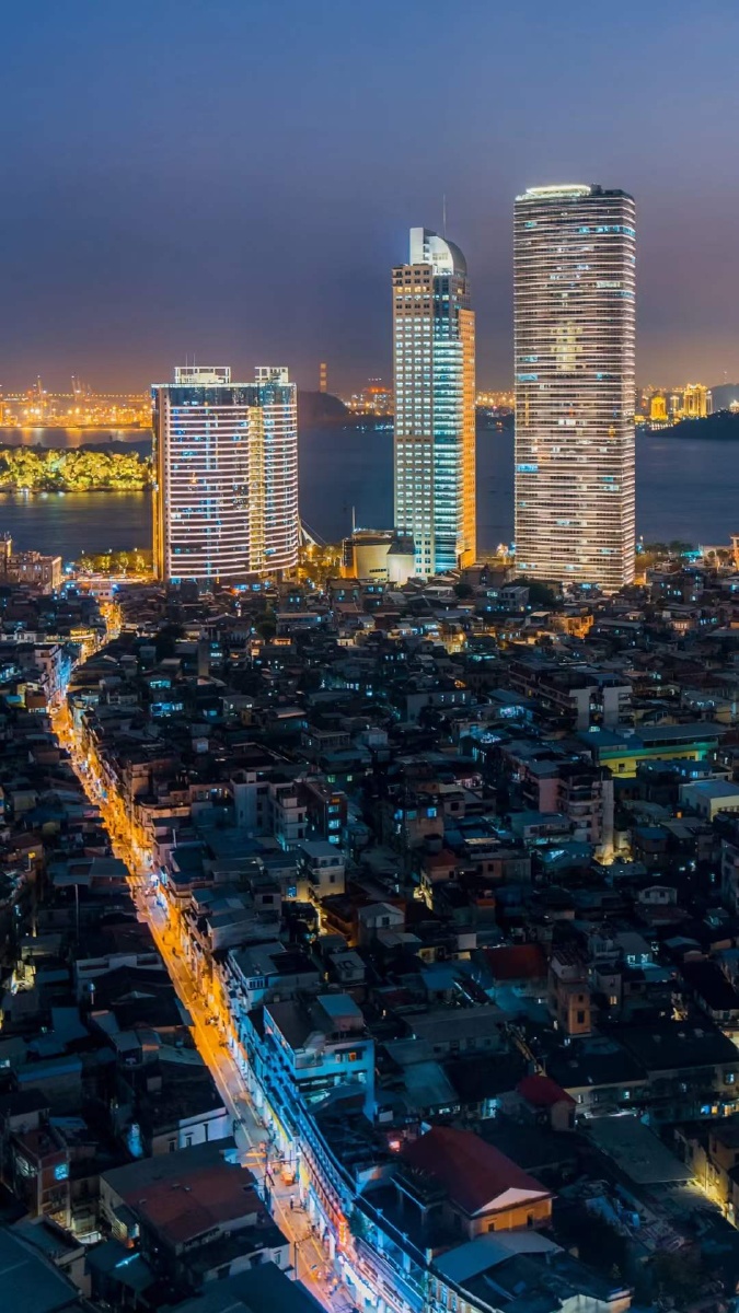 夜色下的厦门美