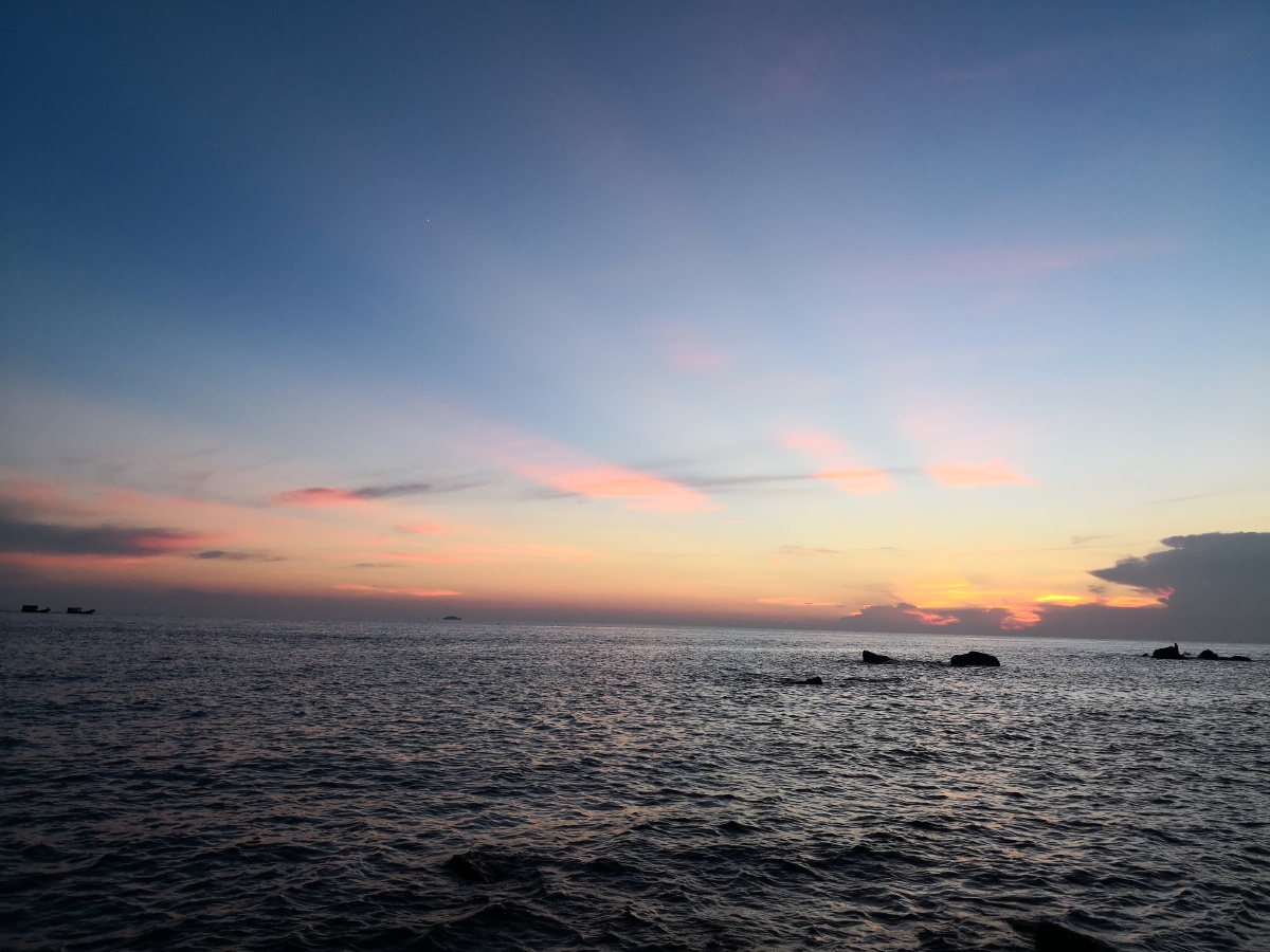 北海冠头岭晚霞照