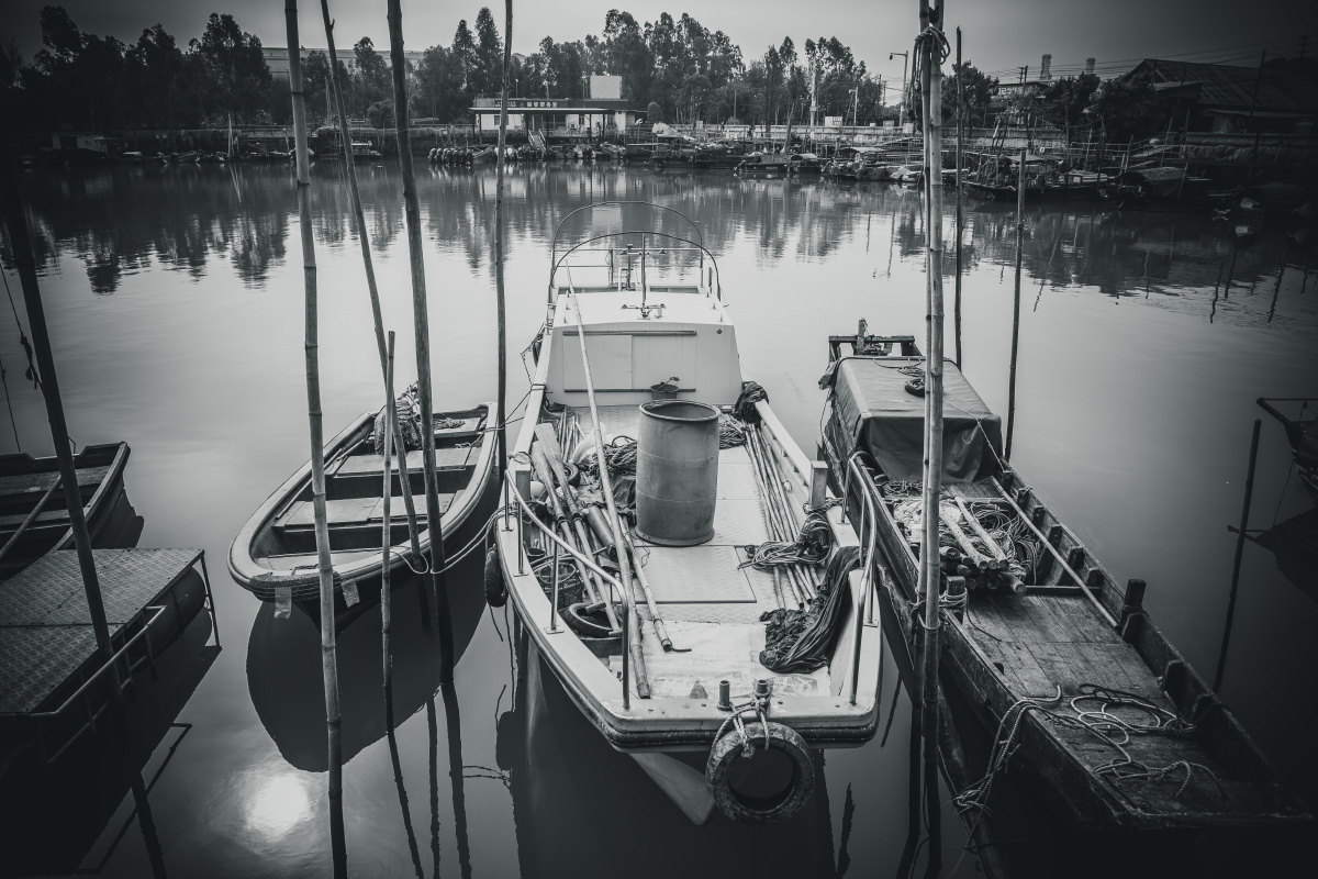 横门渔港.