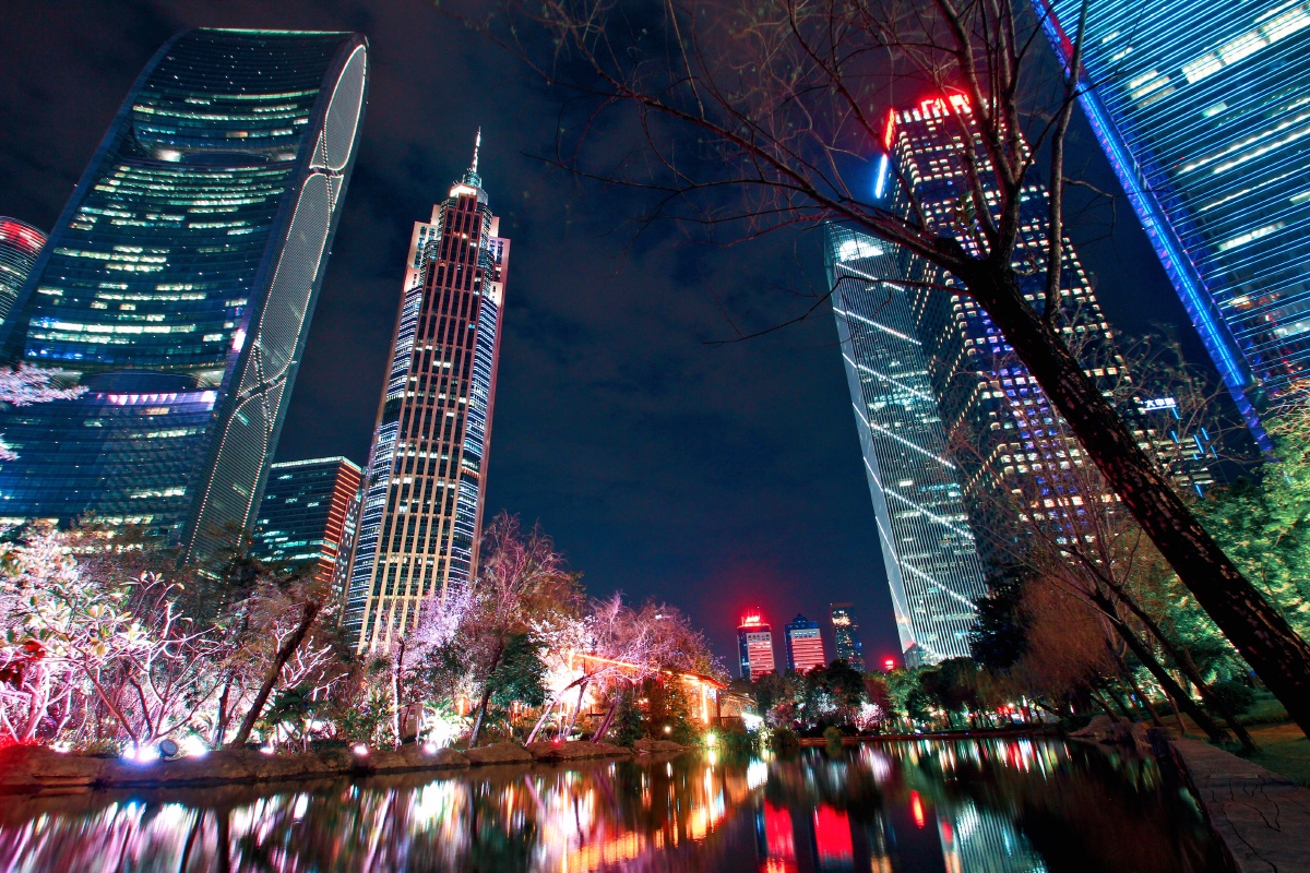 广州花城广场夜景