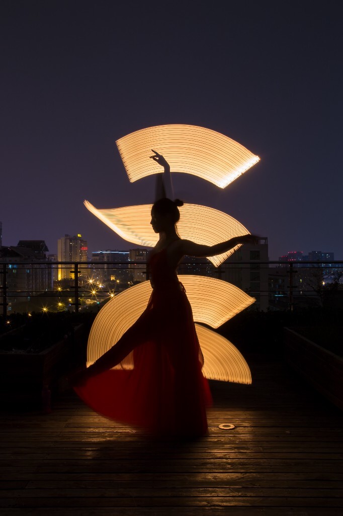 夜景人像光绘