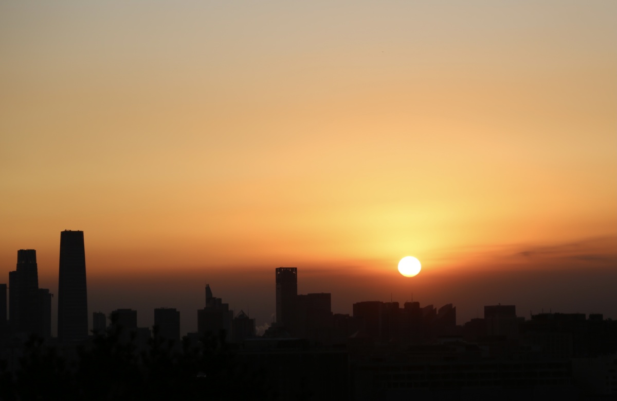 景山公园上的日出