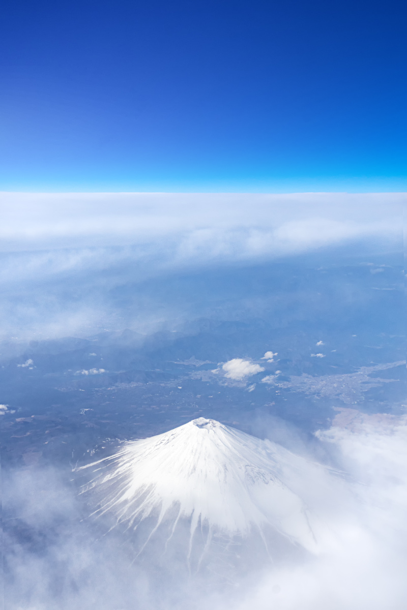 鸟瞰富士山