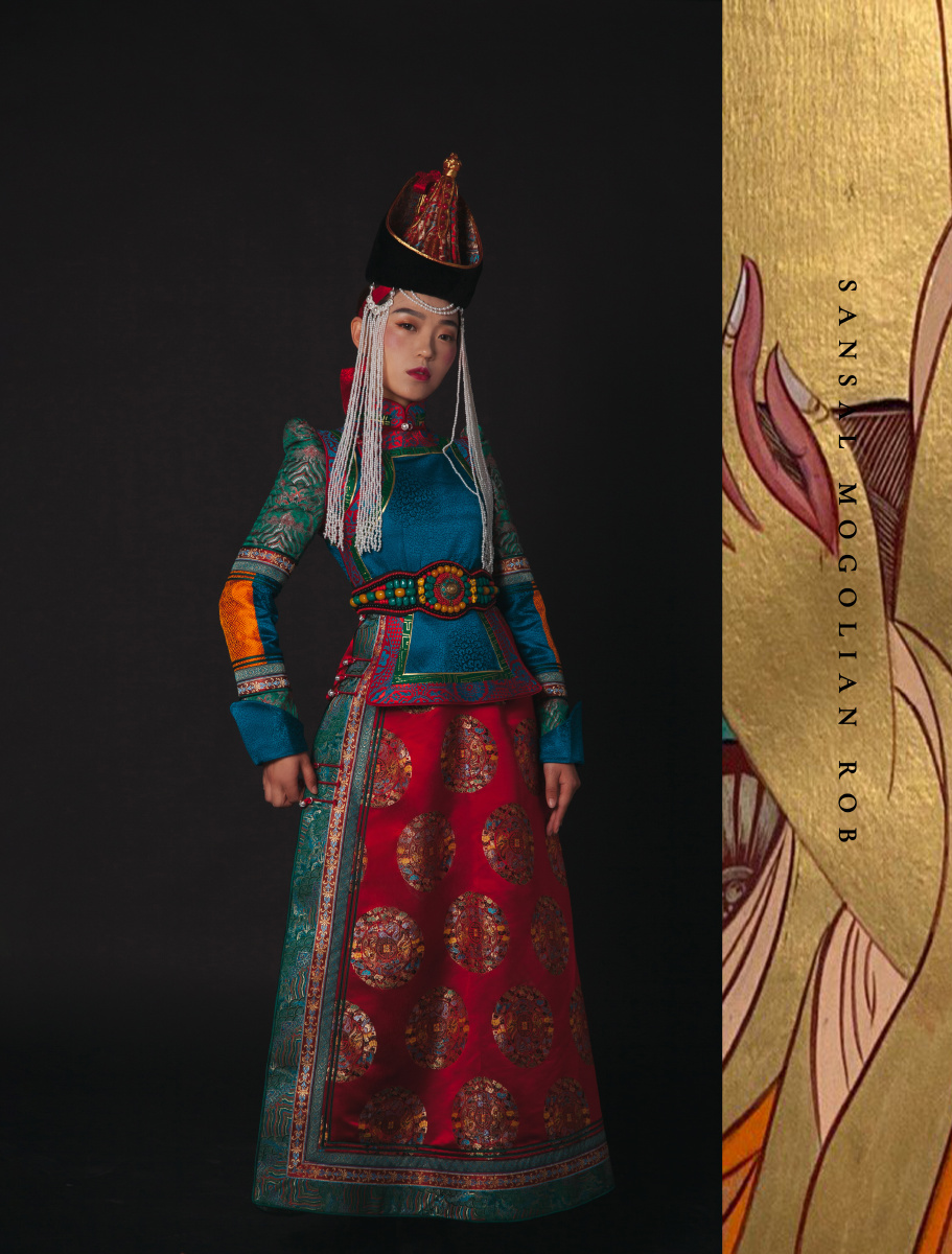 蒙古袍和蒙古妹子