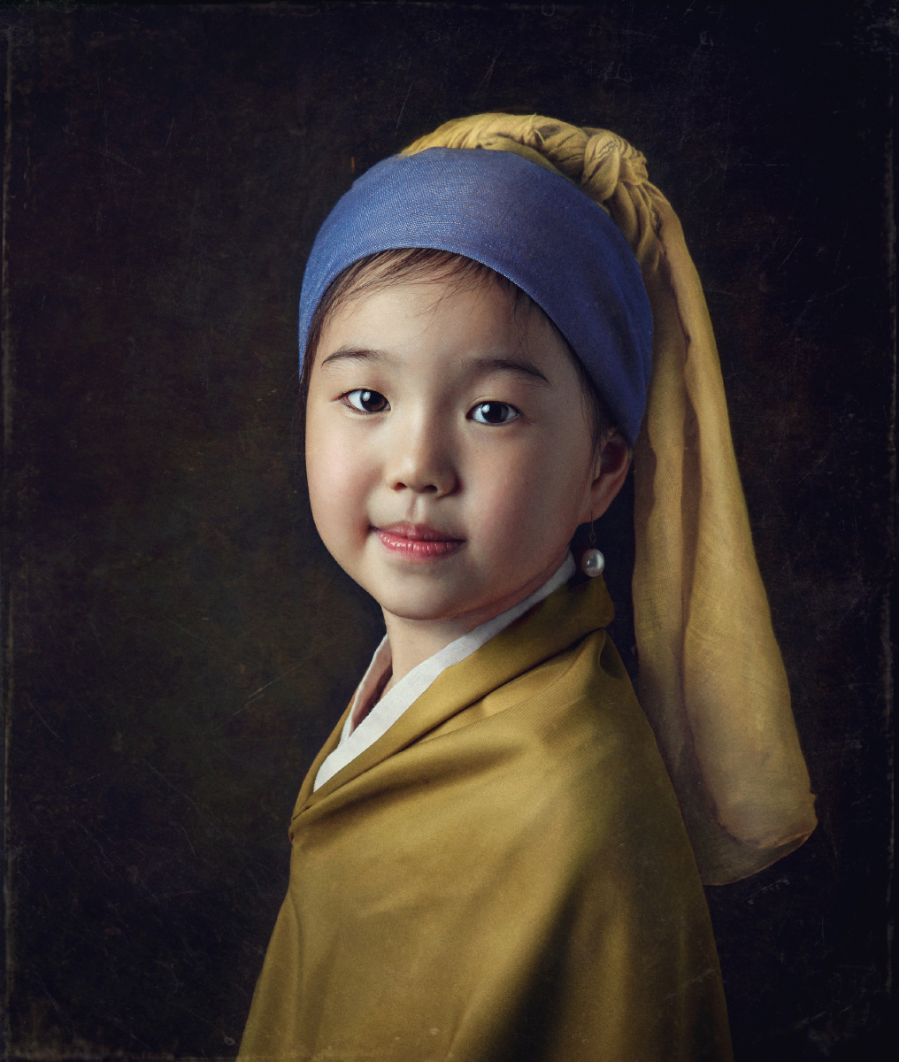 儿童古典油画肖像