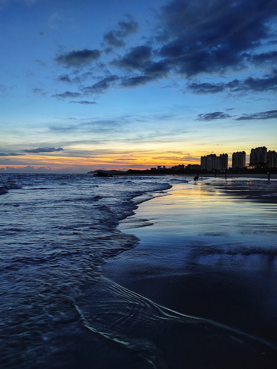 广西北海大海晚霞风景