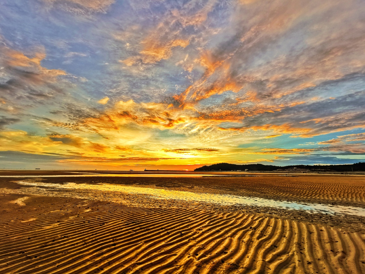海滩晚霞 - 真真大地 - 图虫
