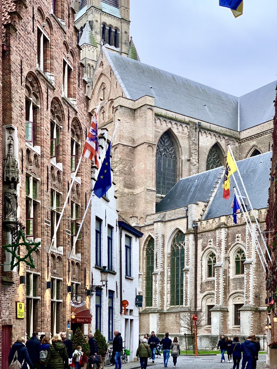 比利时布鲁日冬日街头