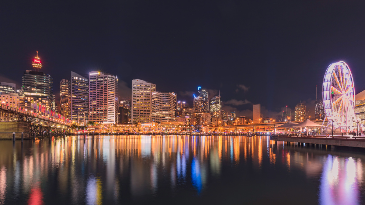 悉尼达令港夜景 - brookyu - 图虫