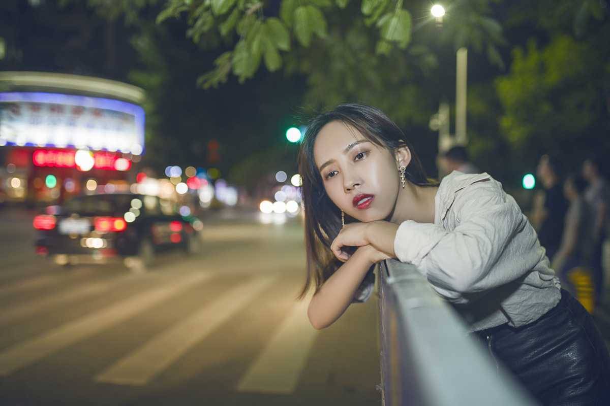 夜渐幕 街头夜景