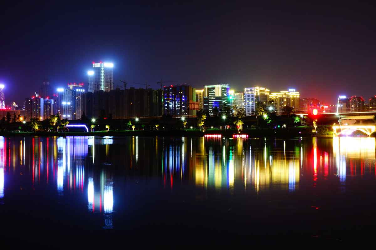 锦城湖公园夜景