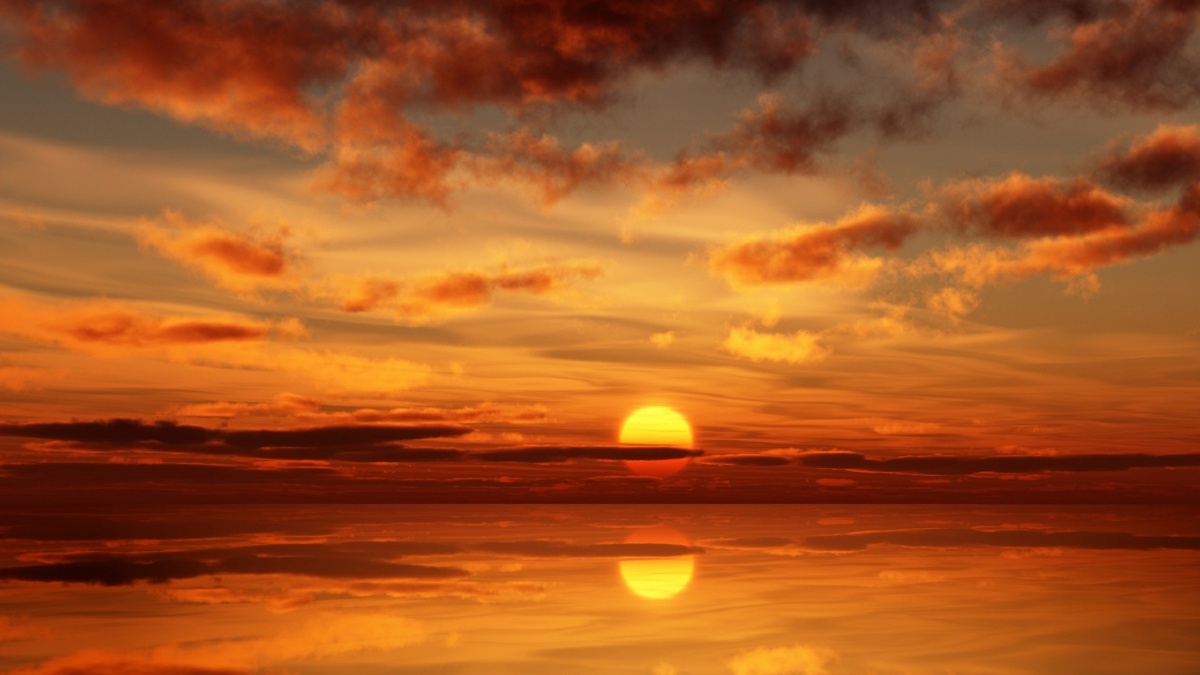 落日余晖散落天涯孤鸿