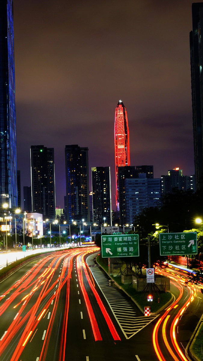 夜拍深圳滨河大道
