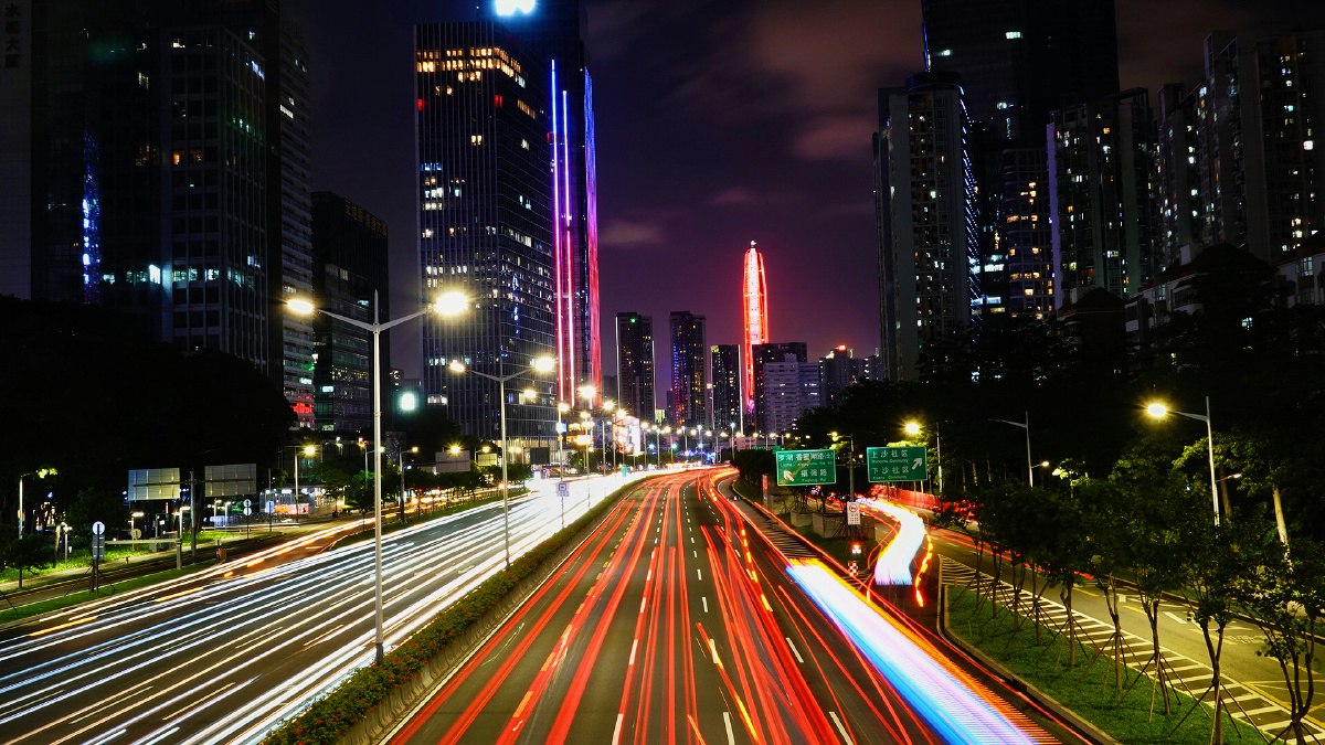夜拍深圳滨河大道