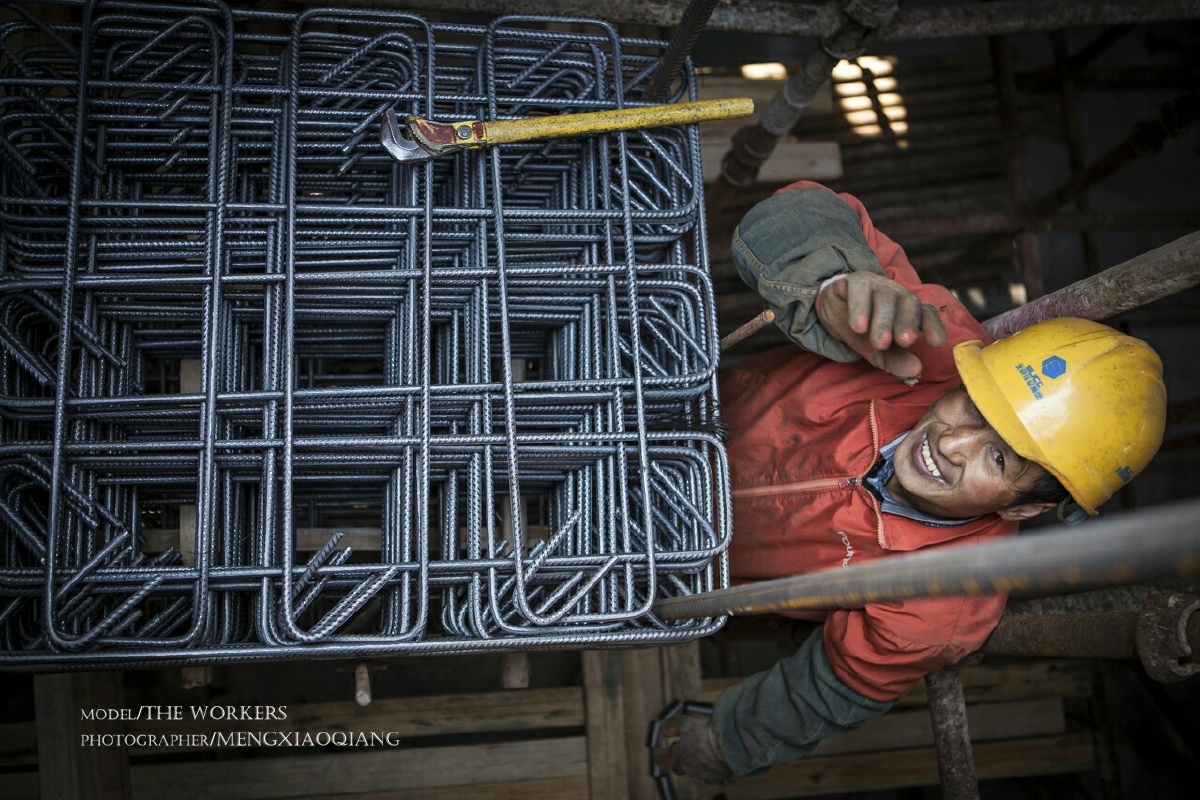 钢筋工可爱的人