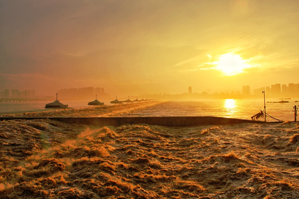 沂河一景,洪流滚滚! - 和谐382