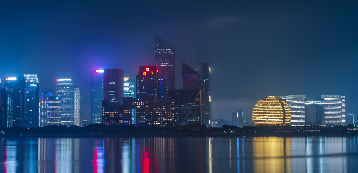 杭州钱塘江夜景
