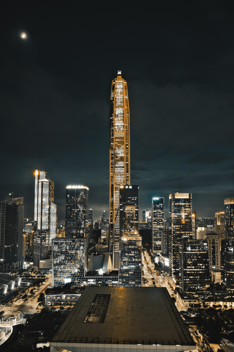 黑金色调城市夜景
