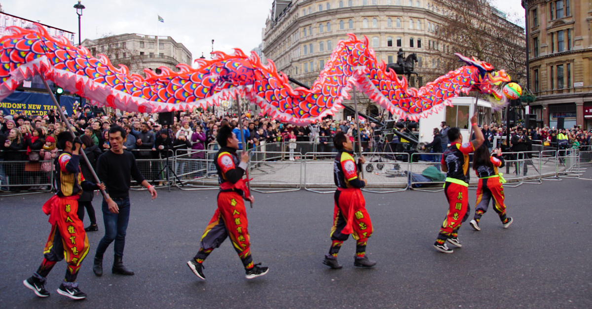 伦敦新年游行中的中国龙 - 史默行走英国 - 图虫