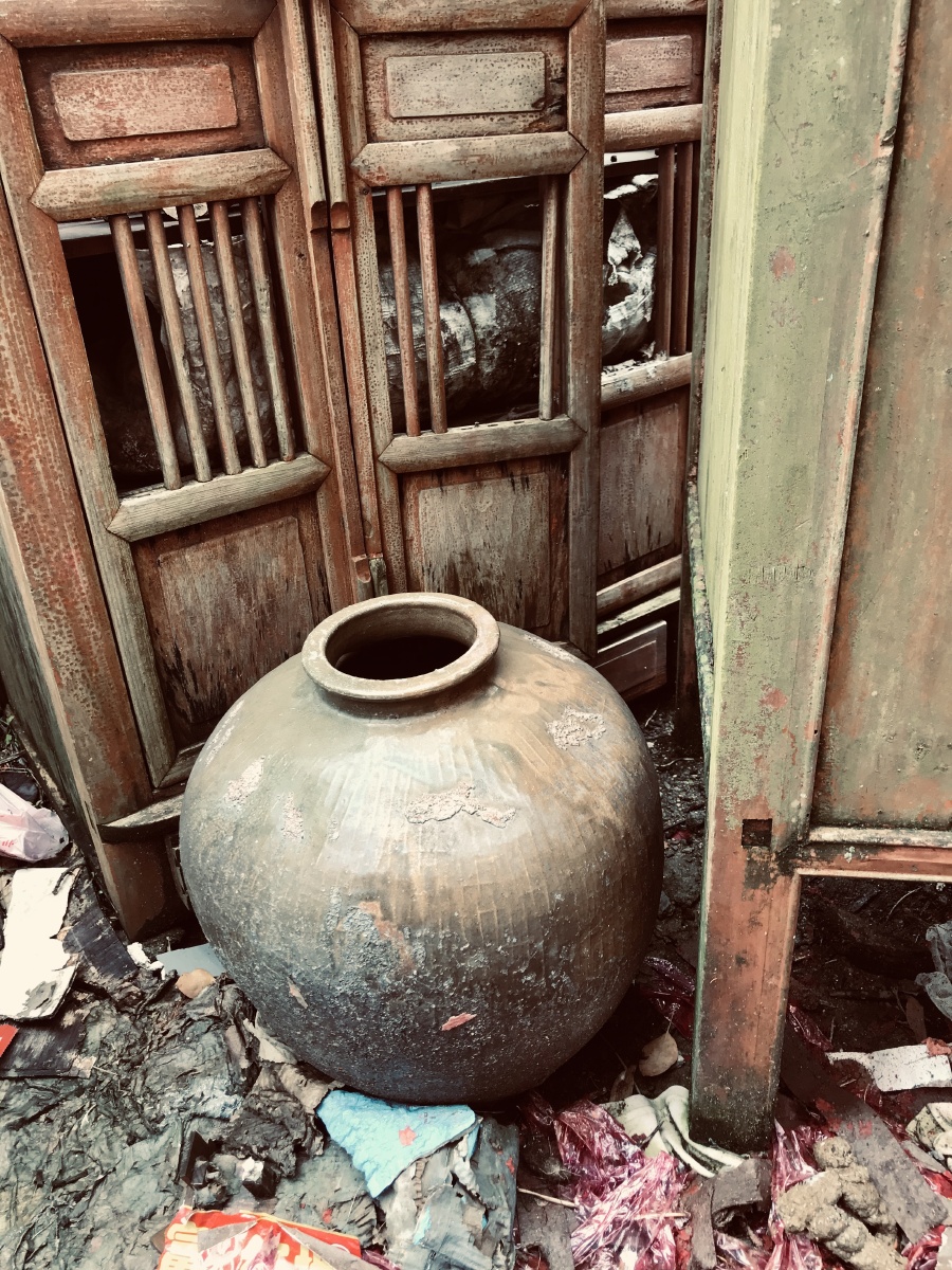 组照破旧的老屋摄于苍坡