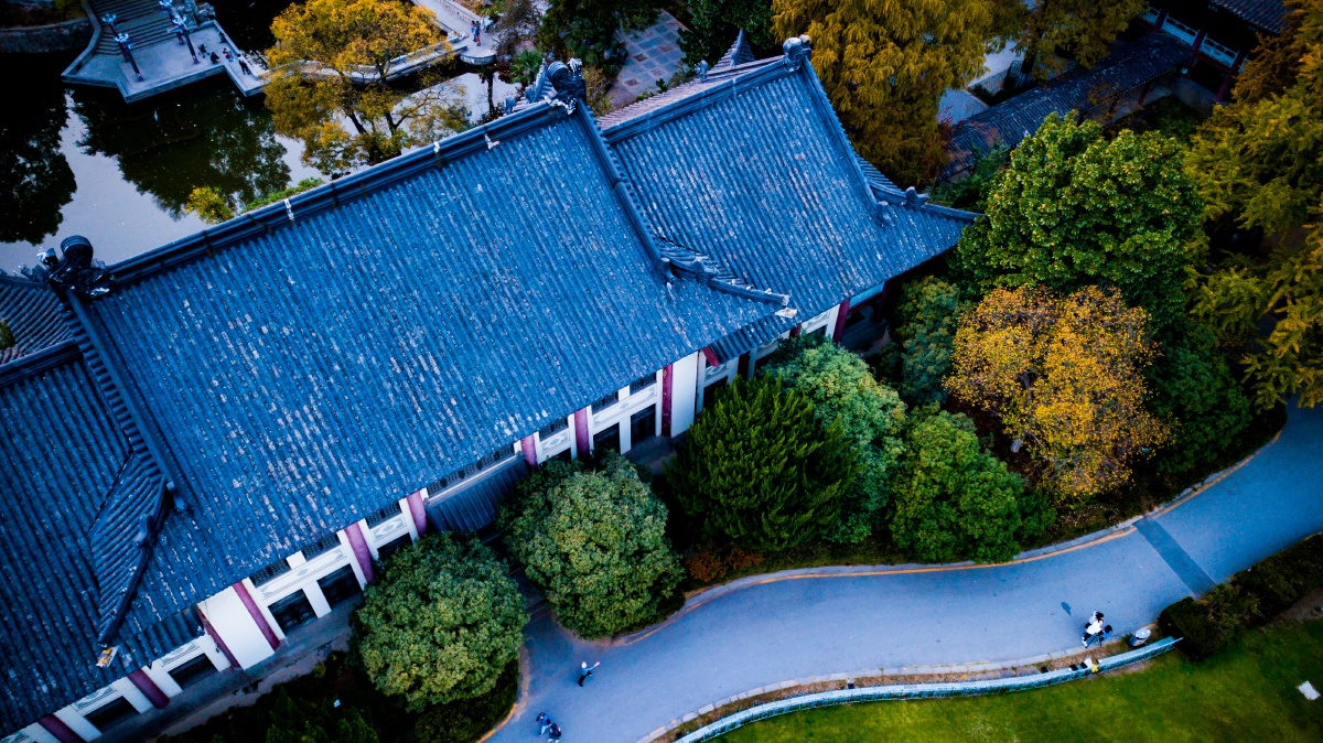 南京师范大学秋日航拍图