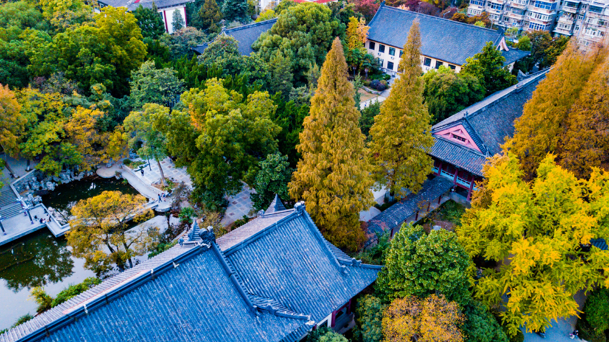 南京师范大学秋日航拍图