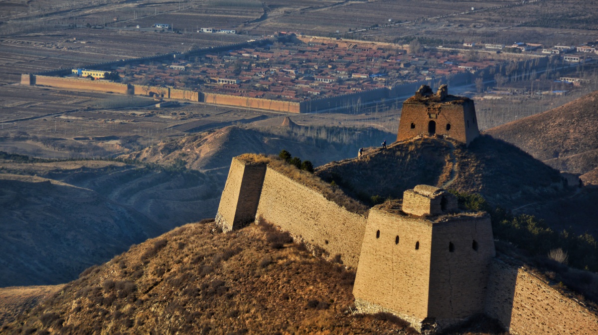 中国长城山西广武野长城最原始的没有修复非常漂亮