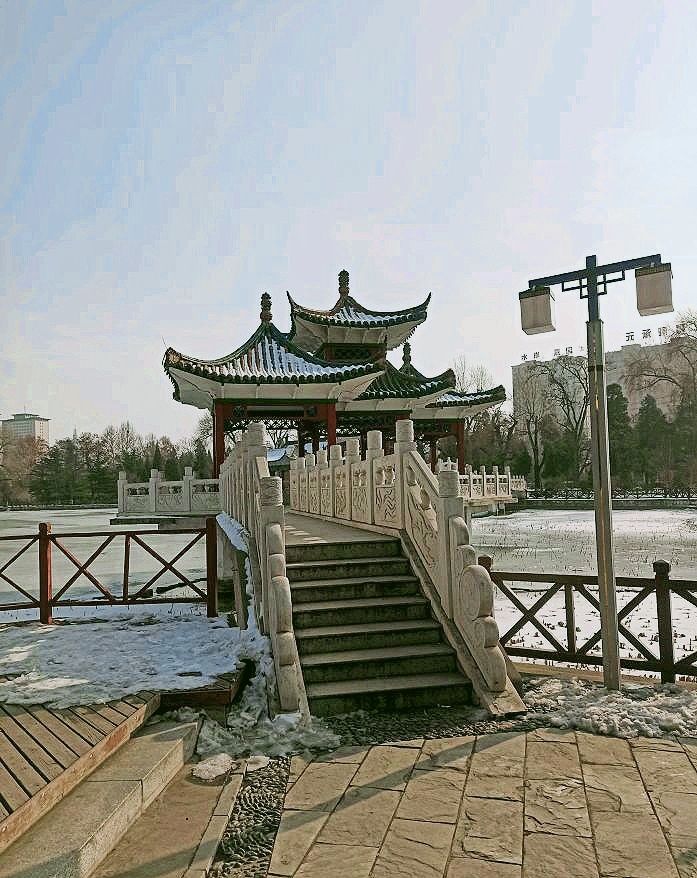 山西阳泉桃河公园内景