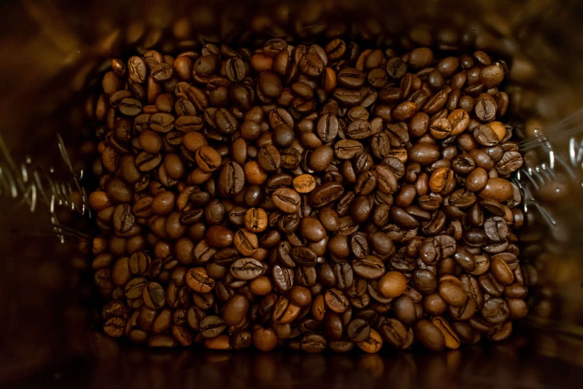 棕色浓香的咖啡豆