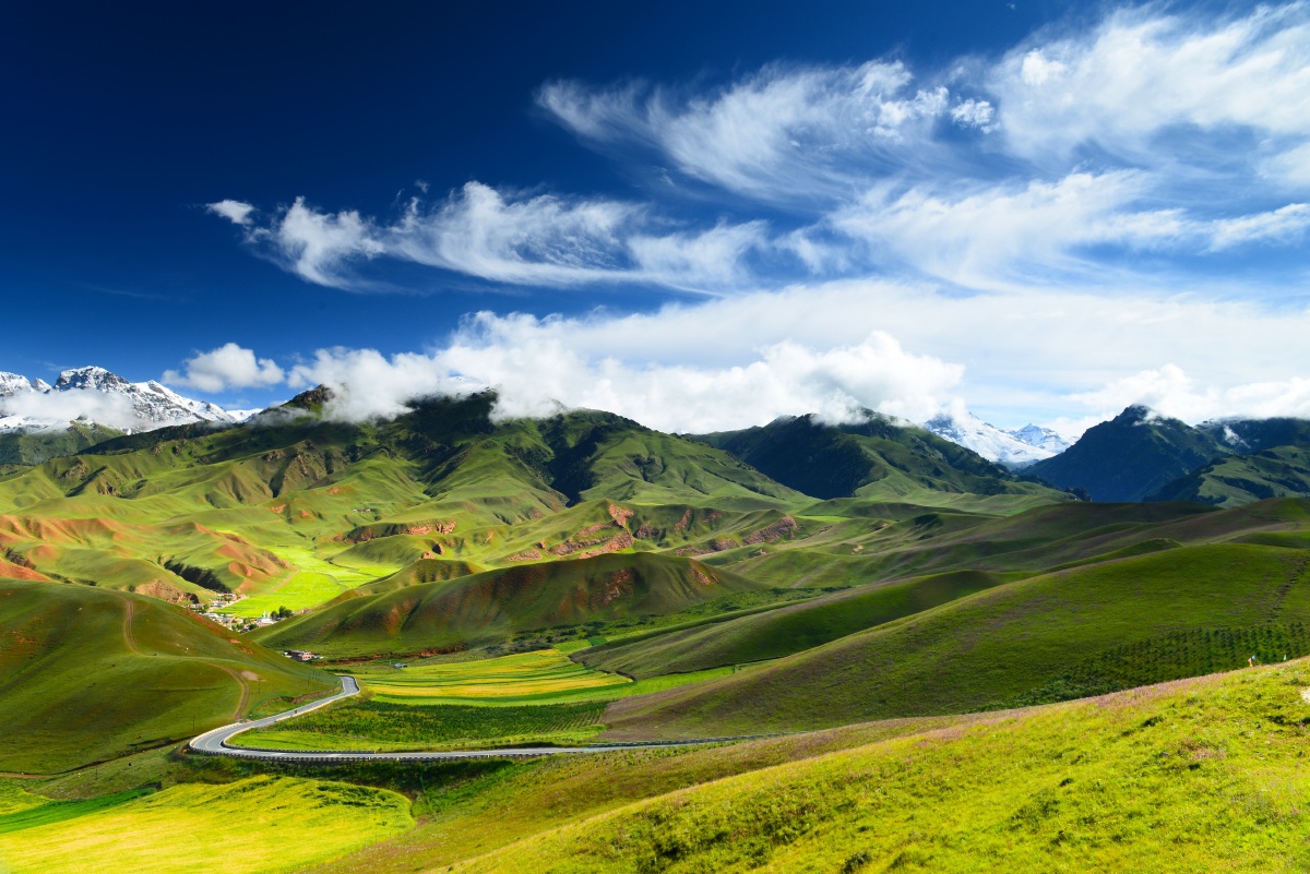 西部地区的自然风景