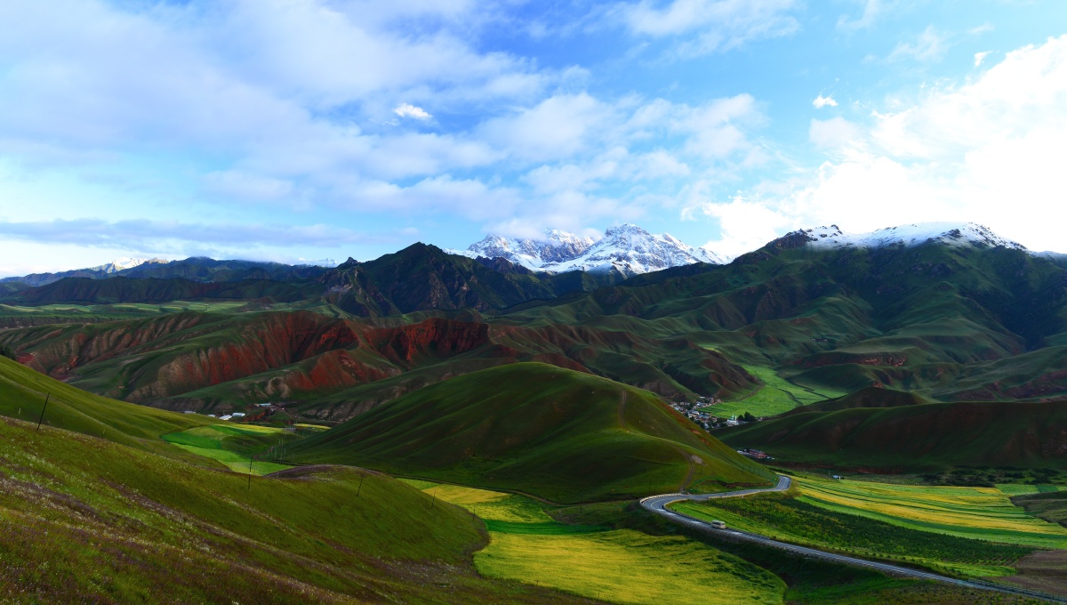 西部地区的自然风景