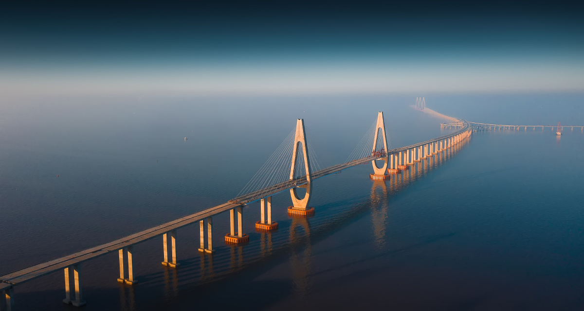 建造中的岱山大桥