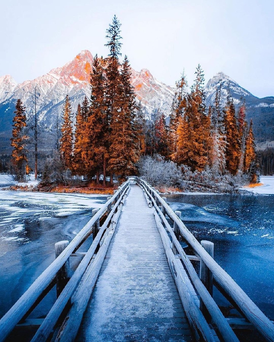 落基山脉的冬日雪景宛如人间仙境