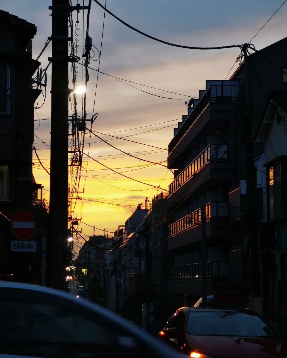 夕阳西下东京杉并区