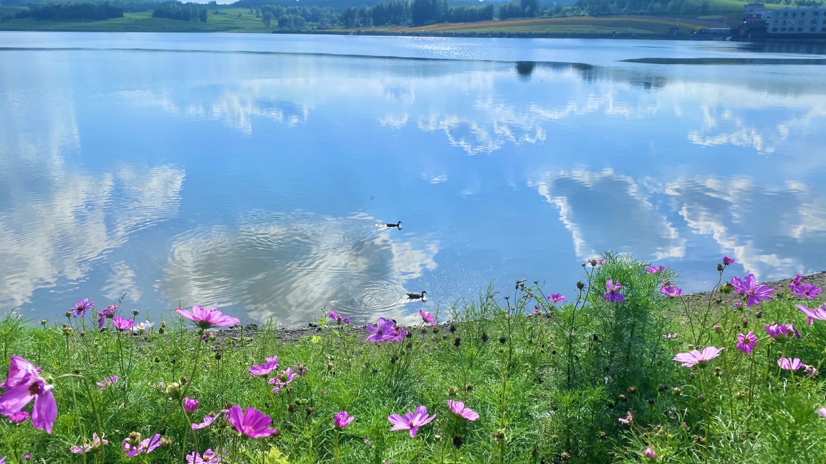 秋天的万龙小石湖