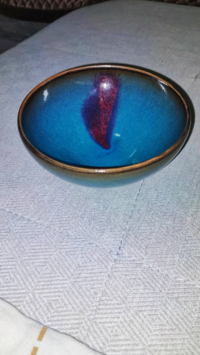 刚刚到手的煤烧神垕钧瓷大碗三色精品物件