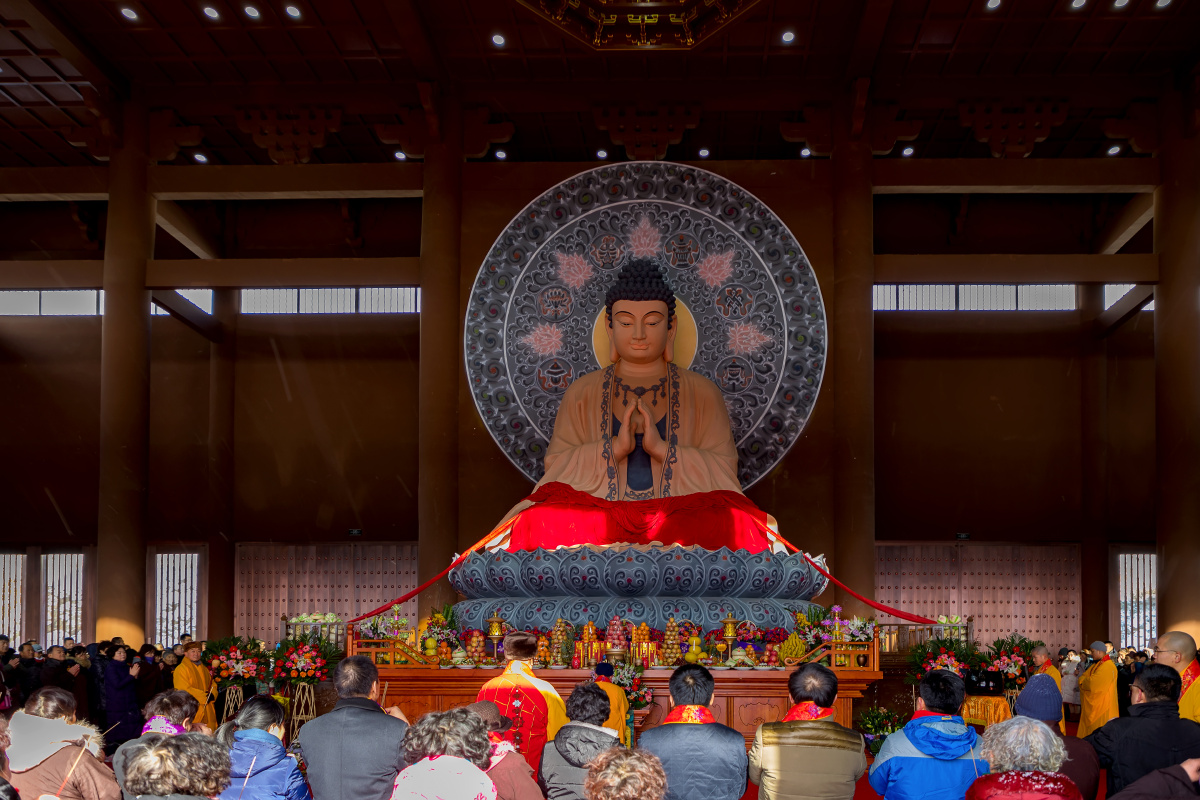 2017年12月16日摄于威海金井寺,圆通宝殿落成及重光大典.