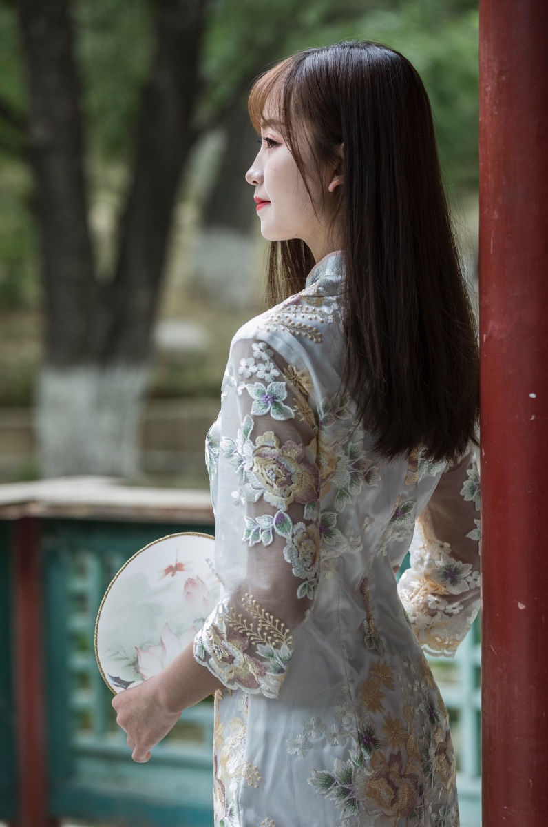 少女,旗袍,典雅,富贵,尽显优雅知性!