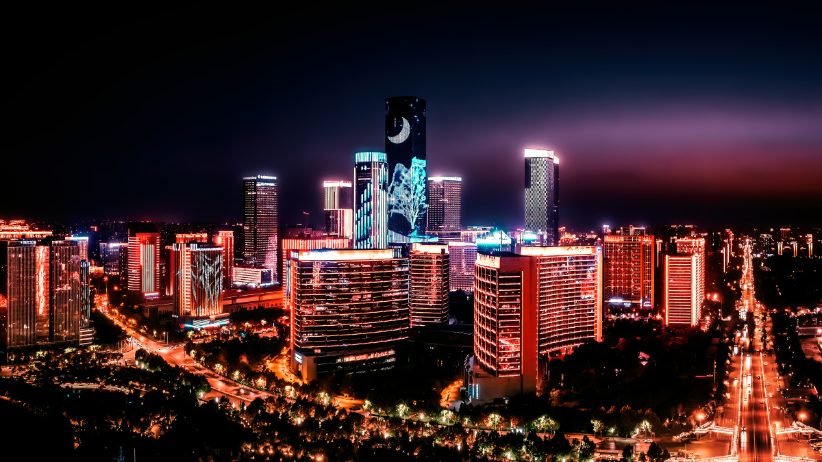 西安高新区夜景图 - 秦晗子 - 图虫