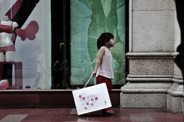 组图二：春熙路的小姑娘