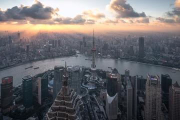 魔都日落全景