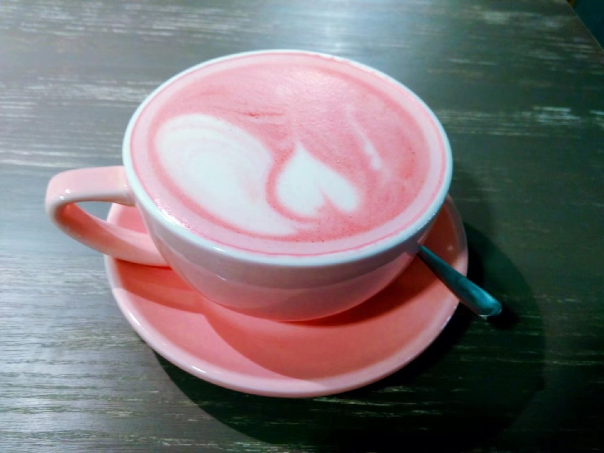 海蓝之心拿铁樱桃拿铁抹茶拿铁