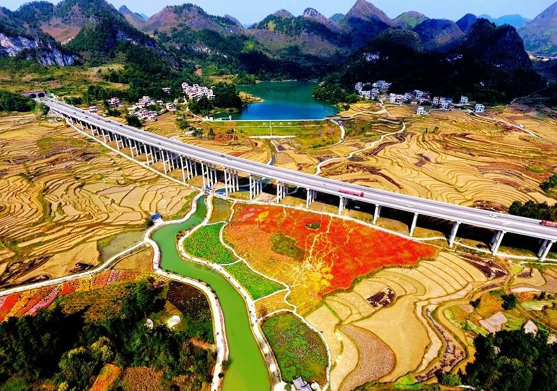 田园如画南丹县芒场镇蛮坝村