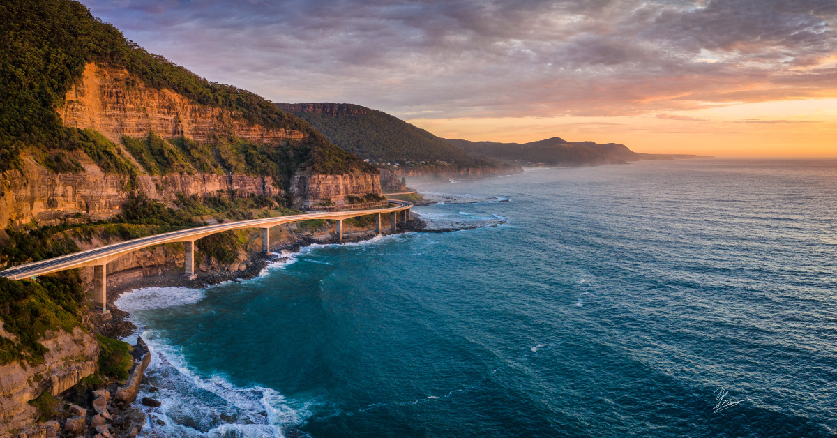 清晨海崖桥seacliffbridge澳大利亚新南威尔士州wollongong