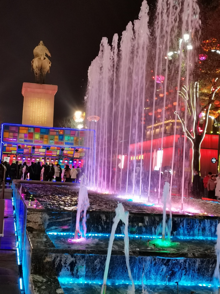 大唐不夜城的喊话喷泉