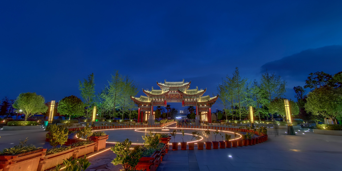 保山青华海湿地公园夜景20200418