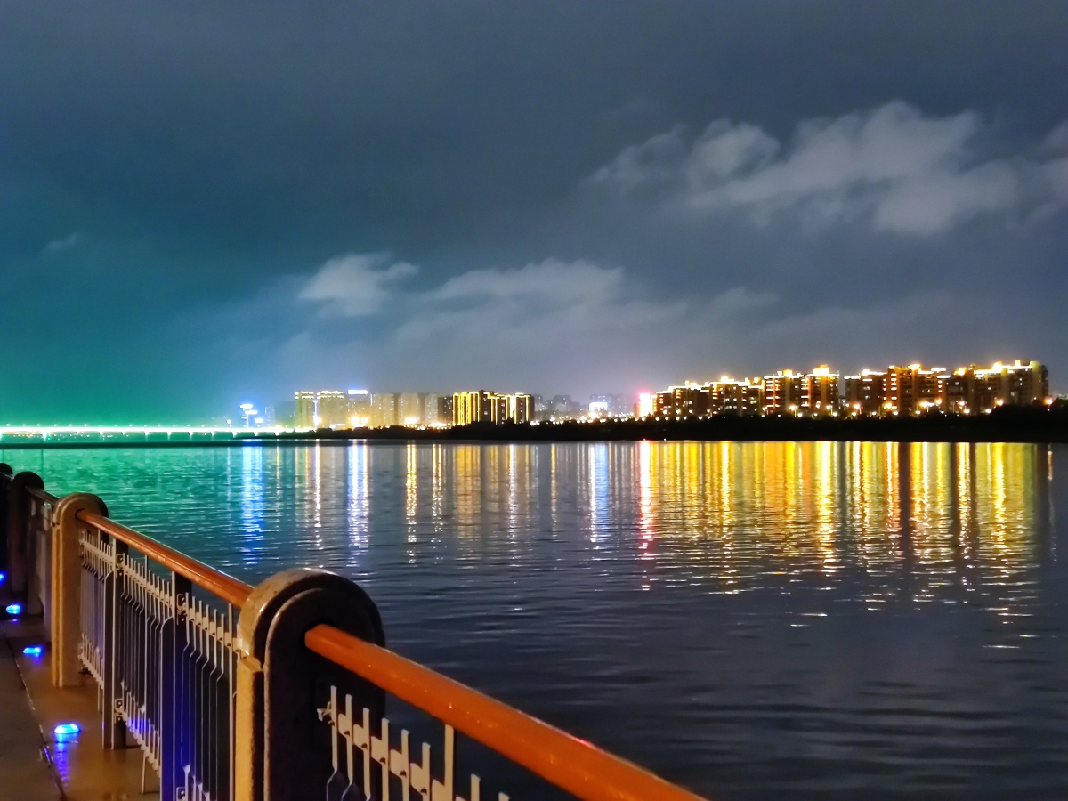 江景倒影灯光倒影建筑