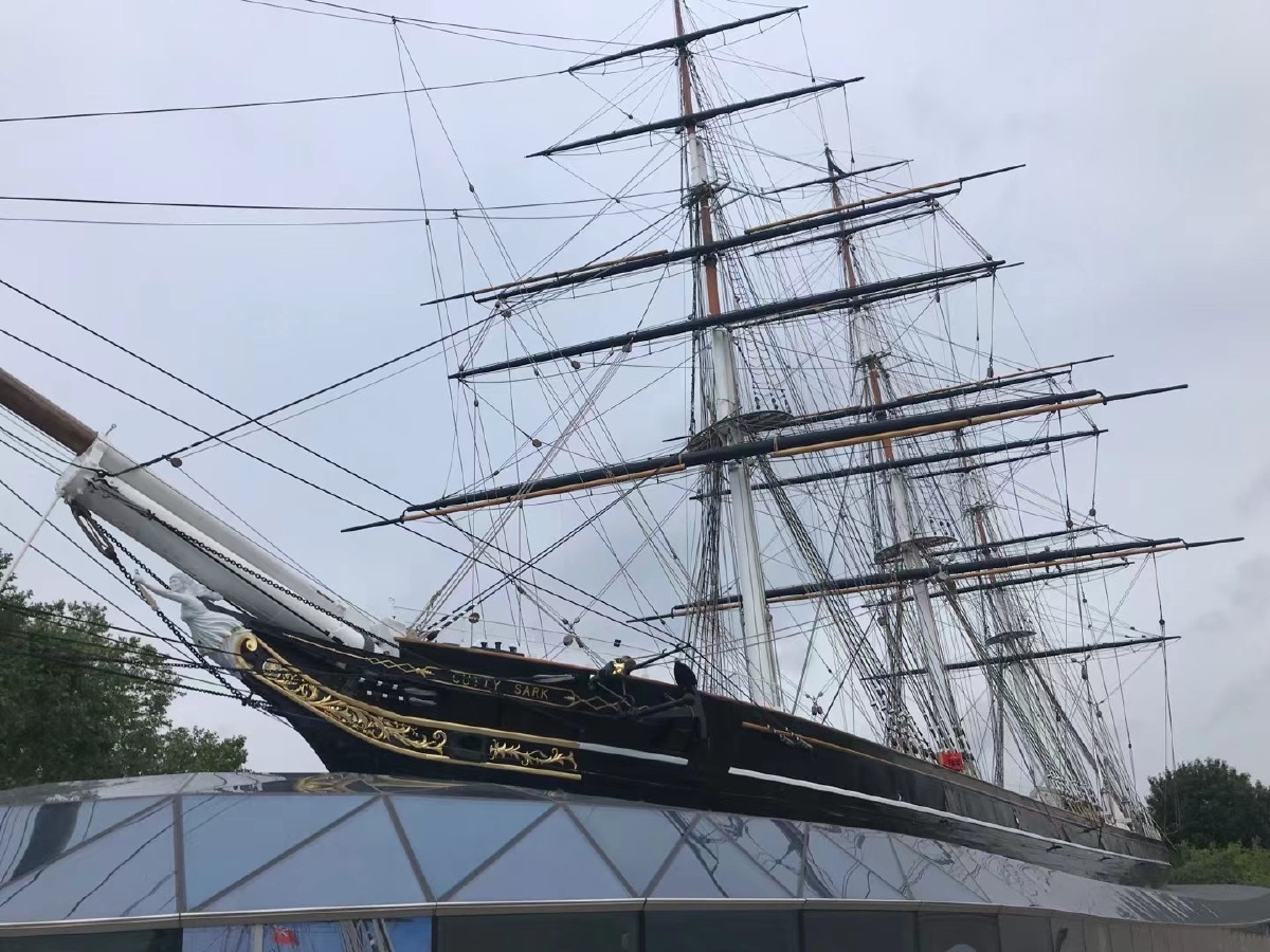 卡蒂沙克号cutty sark,这艘船是典型的19世纪快速帆船(clipper ship)