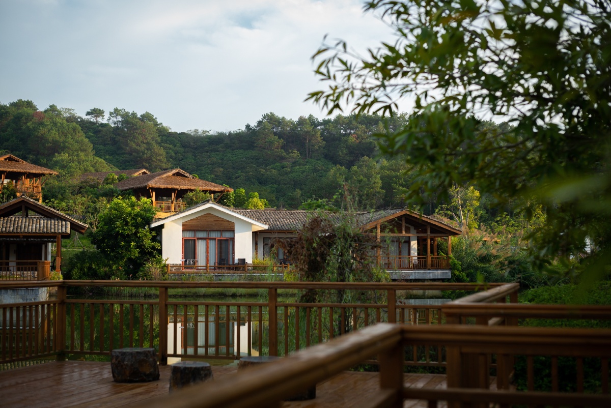 广西玉林五彩田园耕读山庄旅游景点风光